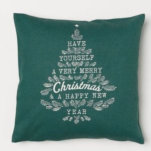 NWT H&M HOME LINE CHRISTMAS PILLOW COVER 16X16